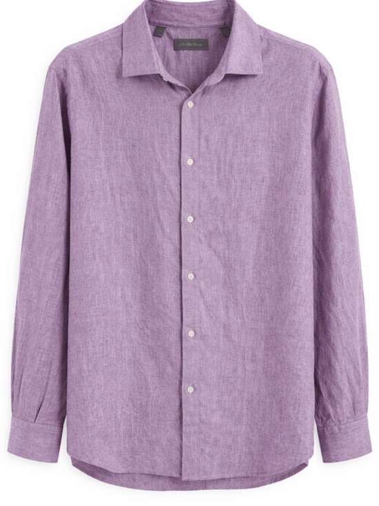 Saks Fifth Avenue Other - Men's Long-Sleeve Linen Shirt - Lavender